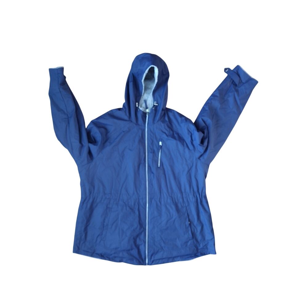 Free Country Lined Hooded Windbreaker Rain Jacket Blue Size 2X